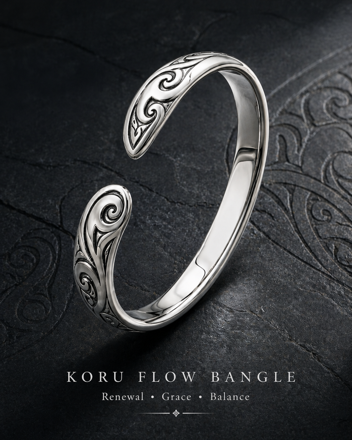 Maori Warrior KORU FLOW BANGLE