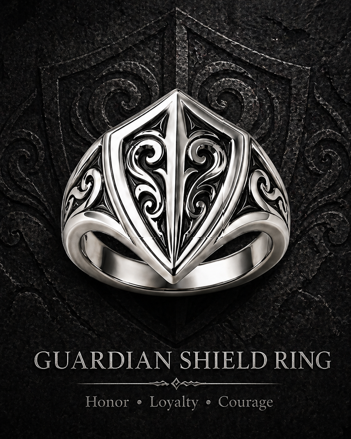Maori Warrior GUARDIAN SHIELD RING