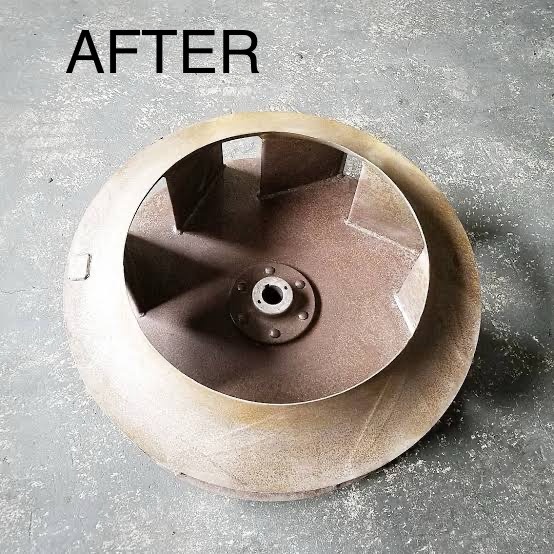 paint booth fan peeling